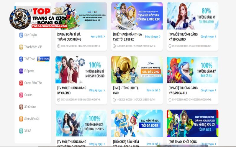 Những ưu đãi khủng mà Fun88 đang phát hành